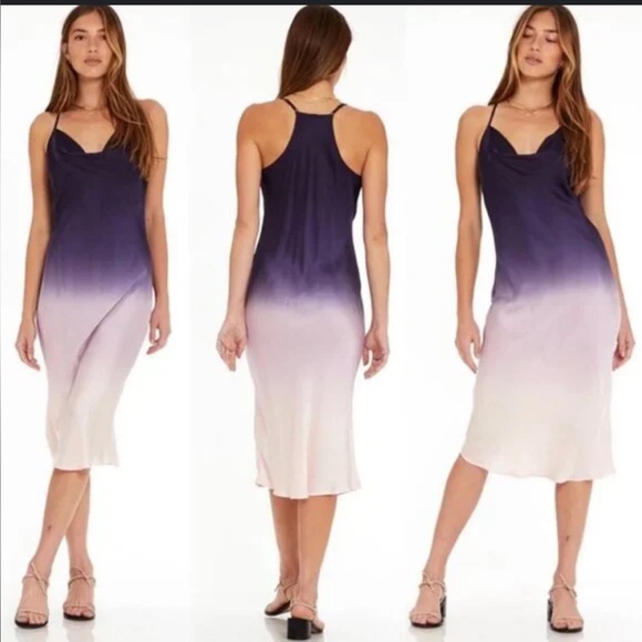 Young Fabulous & Broke Dresses & Skirts - Young Fabulous & Broke Purple and Cream Gradient Midi Dress